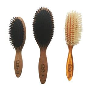 Boar bristle hair brushes