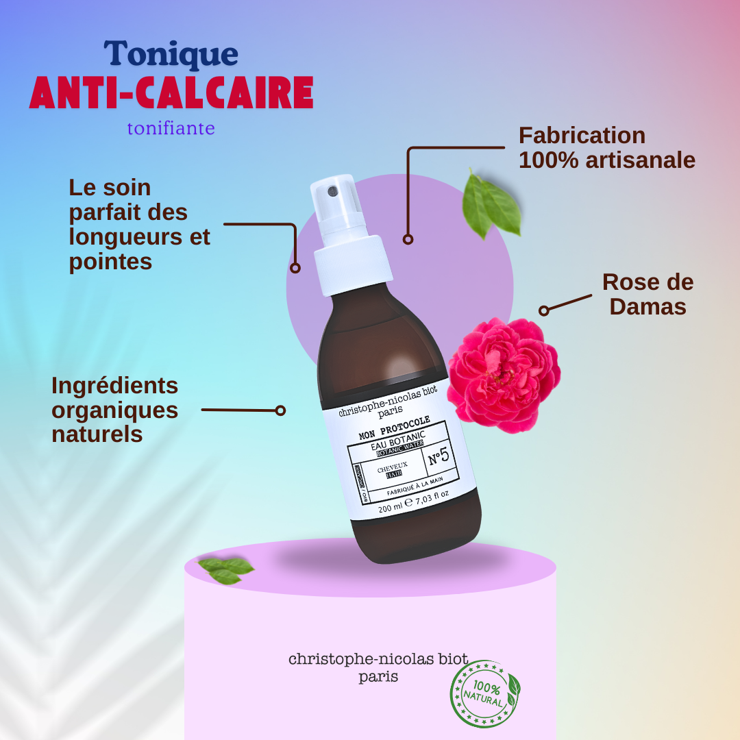 EAU BOTANIC N°5 purifie, apaise, hydrate et lutte contre le calcaire